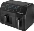 Horkovzdušná fritéza ECG AF 8300 Dual Fry - 2 nádoby, 5,2 l + 3,1 l, dotykové ovládání, černá