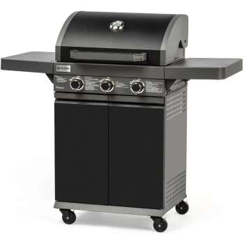 Plynový gril Fieldmann FZG 3006 – 3 hořáky, rošt 60 × 42 cm, černý