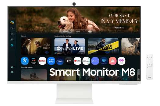 Počítačový monitor Samsung M80F – 32", VA, 4K UHD 3840 x 2160, 60 Hz, reproduktory, bílý