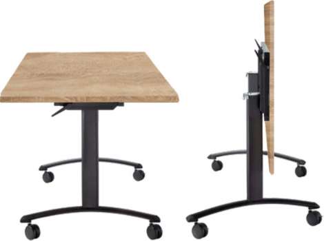 Mobilní sklopný stůl Classic - 180 x 80 cm, dub/černý