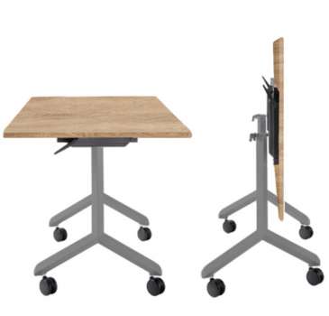 Mobilní sklopný stůl PRO - 150 x 80 cm, dub/šedý