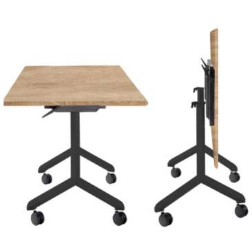 Mobilní sklopný stůl PRO - 180 x 80 cm, dub/černý