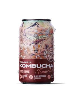 Kombucha Prager´s - Rooibos, plech, 12x 0,33 l