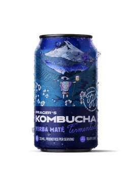 Kombucha Prager´s - Yerba Maté, plech, 12x 0,33 l