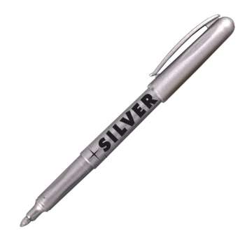 Permanentní popisovač Centropen 2670 - kulatý hrot, stříbrný