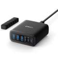 Nabíjecí stanice Anker – 112 W, 3× USB-C, 3× USB-A, černá