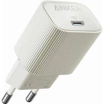 Ekologický síťový adaptér Anker 511 Nano 4 – udržitelný design, 30 W, 1x USB-C, bílý