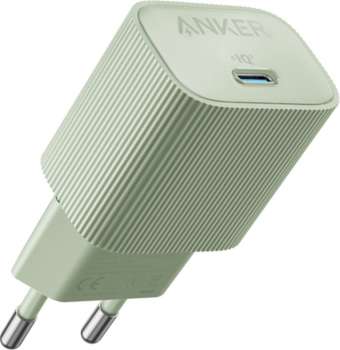 Ekologický síťový adaptér Anker 511 Nano 4 – udržitelný design, 30 W, 1x USB-C, zelený