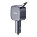 Nabíječka do auta Anker Nano – 75 W, navíjecí kabel USB-C, šedá