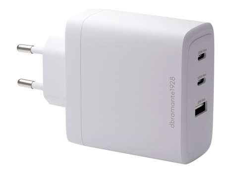 Síťový nabíjecí adaptér dbramante1928 Re-charge – 100 W, 2× USB-C, 1× USB-A, bílý
