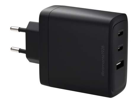 Síťový nabíjecí adaptér dbramante1928 re-charge – 100 W, 2× USB-C, USB-A, černý