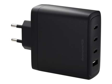 Síťový nabíjecí adaptér dbramante1928 re-charge – 140 W, 3× USB-C, 1× USB-A, černý