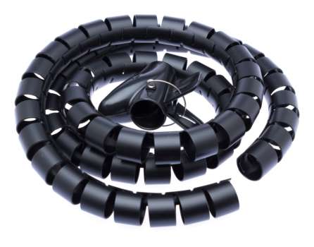 Trubice pro vedení kabelů Connect IT Winder – 1,5 m × 30 mm, černá