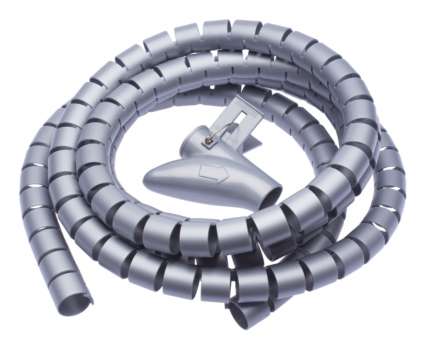 Trubice pro vedení kabelů Connect IT Winder – 2,5 m × 20 mm, šedá