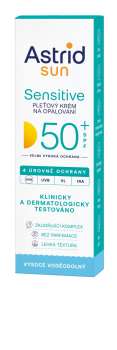 Pleťový krém na opalování Astrid Sun Sensitive SPF 50 - 50 ml