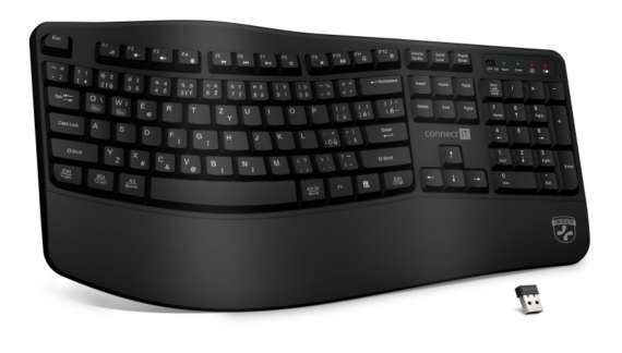 Ergonomická klávesnice Connect IT For Health – CZ/SK, černá