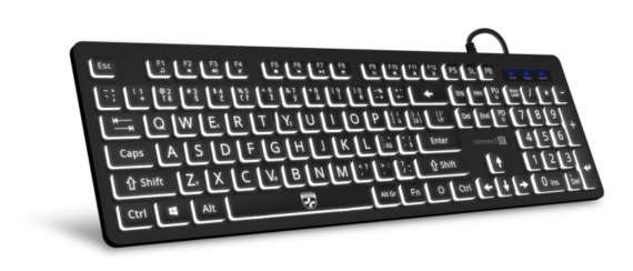 Klávesnice Connect IT For Health LargeFont – velký font, CZ/SK, černá