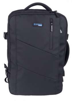 Batoh Donau Travel Prague – 17", 32 l, USB + kabel, černý