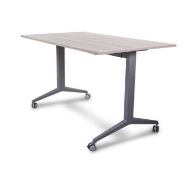 Mobilní sklopný stůl Evo - 160 x 80 cm, dub/šedý