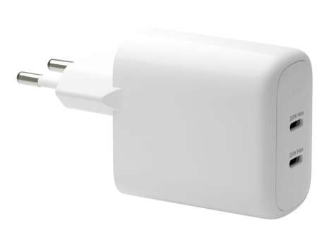 Síťový nabíjecí adaptér dbramante1928 re-charge – 20 W, 2× USB-C, bílý