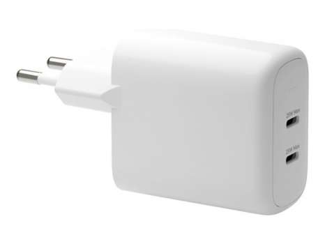 Síťový nabíjecí adaptér dbramante1928 re-charge – 25 W, 2× USB-C, bílý
