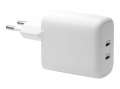 Síťový nabíjecí adaptér dbramante1928 re-charge – 25 W, 2× USB-C, bílý