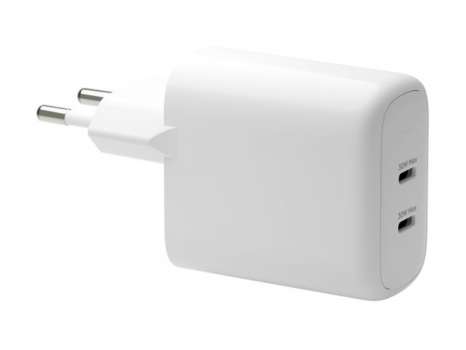 Síťový nabíjecí adaptér dbramante1928 Re-charge – 30 W, 2× USB-C, bílý