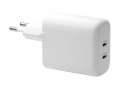 Síťový nabíjecí adaptér dbramante1928 Re-charge – 30 W, 2× USB-C, bílý