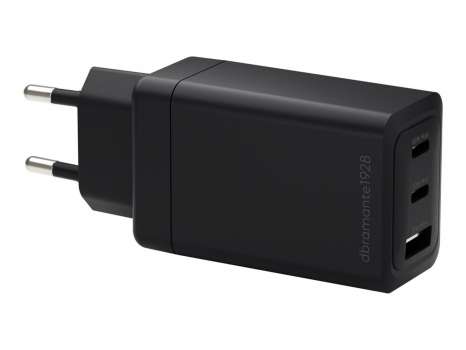 Síťový nabíjecí adaptér dbramante1928 re-charge – 65 W, 2× USB-C, USB, černý