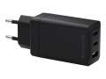 Síťový nabíjecí adaptér dbramante1928 re-charge – 65 W, 2× USB-C, USB, černý