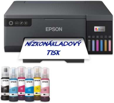 Inkoustová tanková tiskárna Epson EcoTank L8050 – A4, barevný tisk, černá