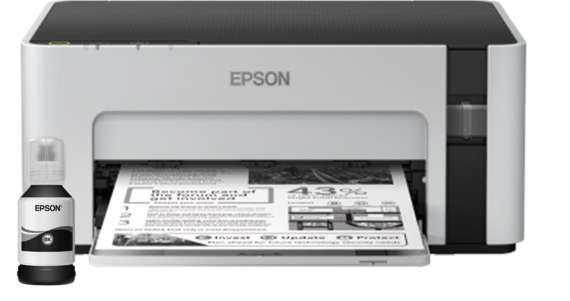 Inkoustová tanková tiskárna Epson EcoTank Mono M1100 – A4, černobílý tisk, bílá