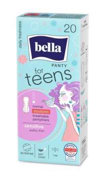 Dámské vložky Bella for Teens Sensitive - slipové, ultratenké, 20 ks