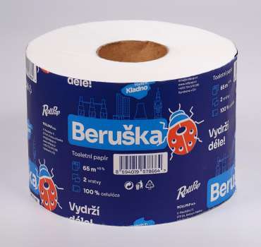 Toaletní papír Beruška - 2vrstvý, celulóza, 65 m, 1 role