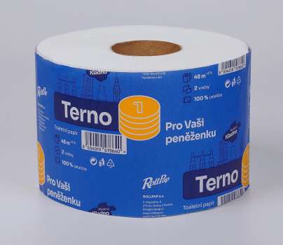 Toaletní papír Terno - 2vrstvý, celulóza, 48 m, 1 role