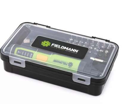 Aku šroubovák Fieldmann FDS 10105-A – 4 V, s bity 25 ks, zelený