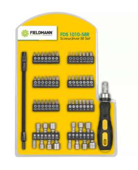 Sada bitů se šroubovákem Fieldmann FDS 1010-58R – 58 ks, žlutá
