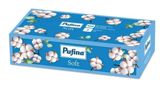 Papírové kapesníčky Pufina Soft - 2vrstvé, 100 ks