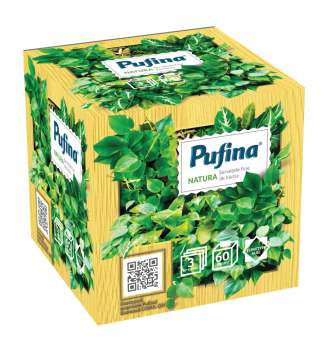 Papírové kapesníčky Pufina Cube - 3vrstvé, 60 ks