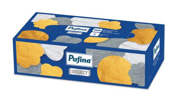 Papírové kapesníčky Pufina Select - 3vrstvé, 100 ks
