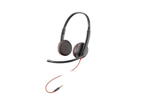 Náhlavní souprava HP Poly Blackwire C3225 – 3,5 mm jack, stereo, certifikace Teams, černá
