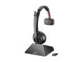 Náhlavní souprava HP Poly Savi 8210 Monaural DECT 1880-1900 MHz – horní část + nabíjecí stojan, čern