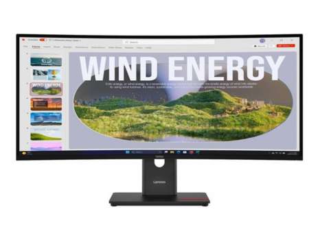 Počítačový monitor Lenovo ThinkVision T34WD-40 – 34", VA, WQHD 3440 x 1440 120 Hz, zakřivený, černý