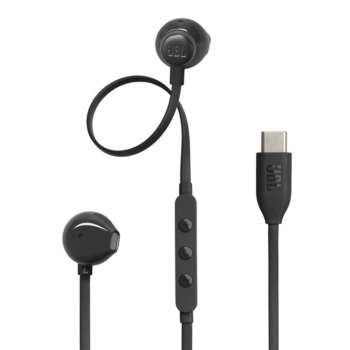 Sluchátka do uší JBL Tune 305C – USB-C, mikrofon, Hi-Res Audio, černá
