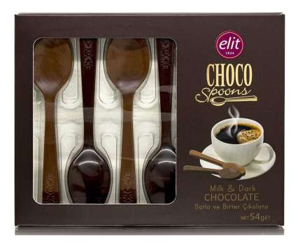 Čokoládové lžičky Elit - mléčná, hořká, 54 g