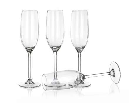 Skleničky na sekt Plissé - 210 ml, 4 ks