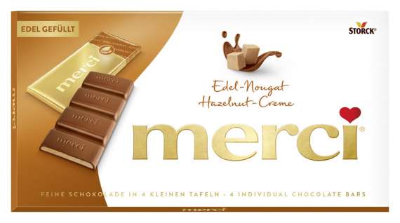 Čokoláda Merci - s nugátem, 112 g