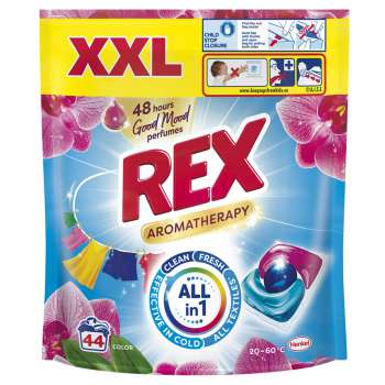 Kapsle na praní Rex - Power Caps Aromatherapy Orchid, 44 pracích dávek
