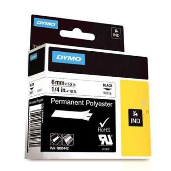 Speciální profi D1 páska RHINO – 6 mm × 5,5 m