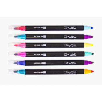 Oboustranné fixy Donau Magic Color - 12 barev, 6 ks